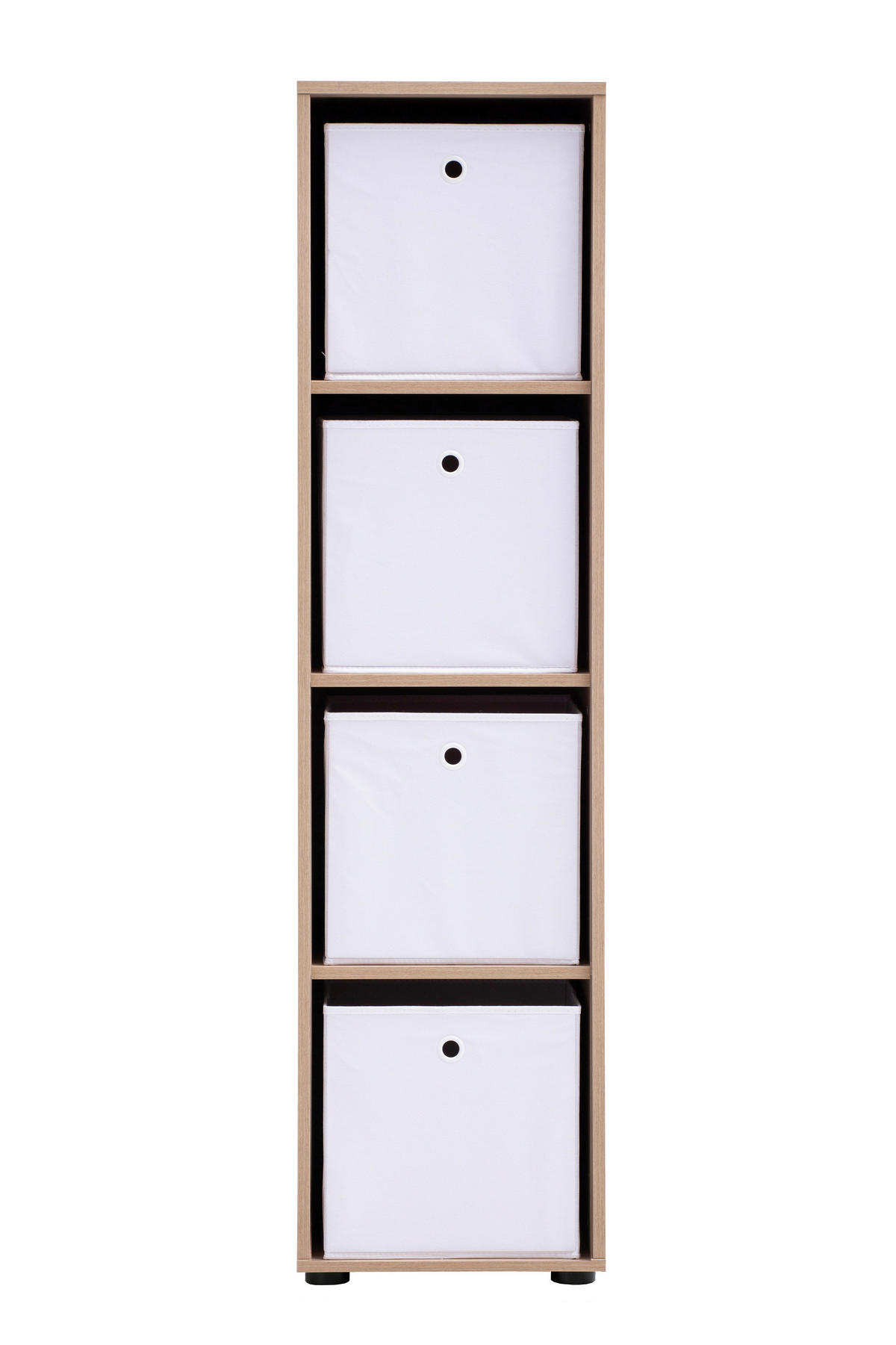 REGAL Eichefarben  - Eichefarben/Schwarz, MODERN, Holzwerkstoff/Kunststoff (38,2/150/38,2cm) - MID.YOU