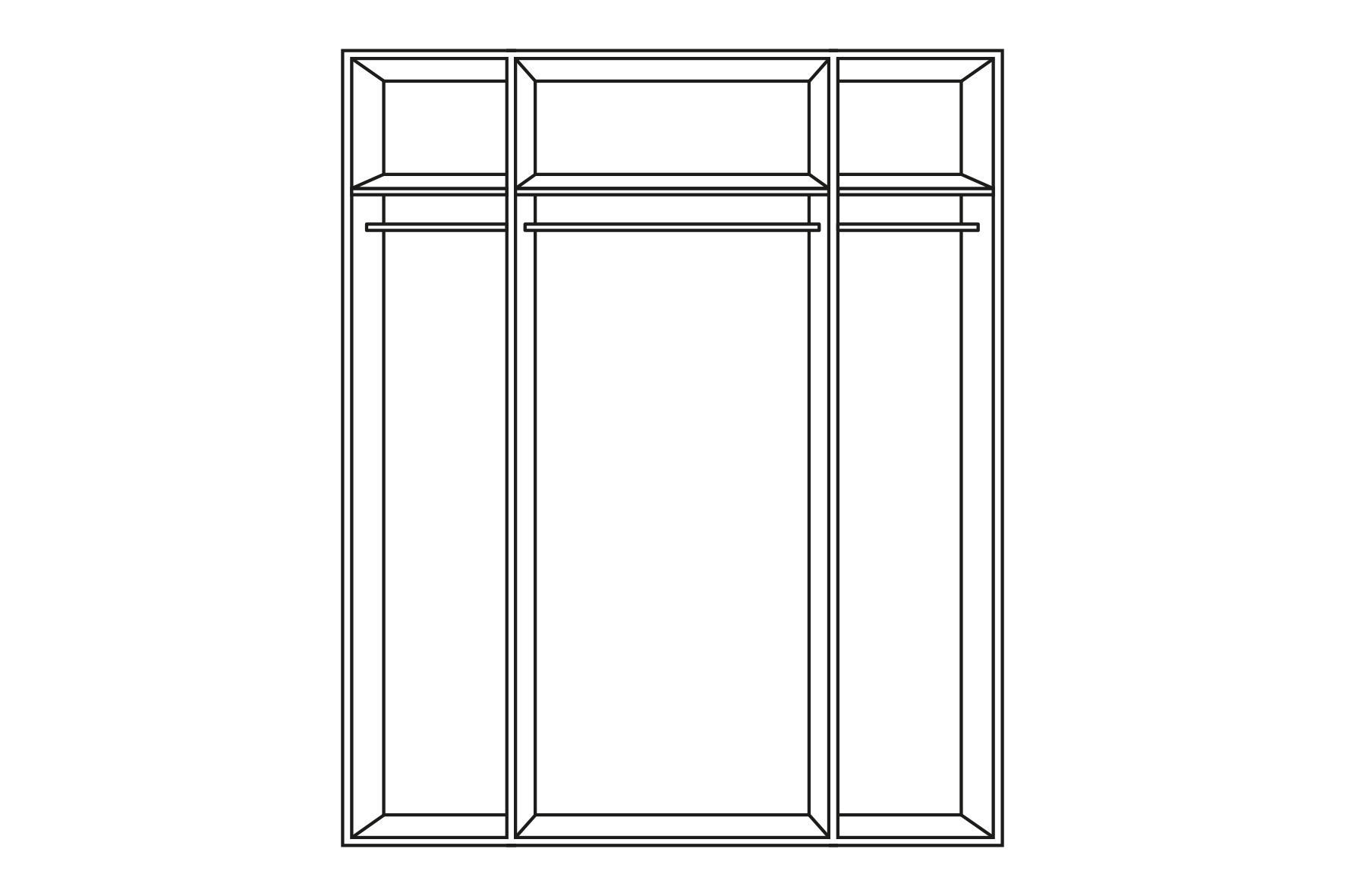 DREHTÜRENSCHRANK in Sonoma Eiche  - Alufarben/Sonoma Eiche, Konventionell, Glas/Holzwerkstoff (181/197/54cm) - Boxxx