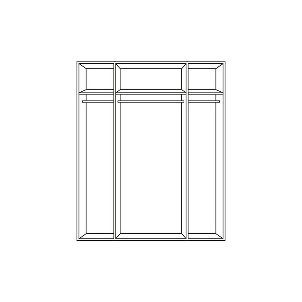 Thumbnail - home24 Drehtürenschrank, Dunkelgrau, Holzwerkstoff, 3 Fächer, 2 Schubladen, 181x210x54 cm, Blauer Engel, Goldenes M, Mad...