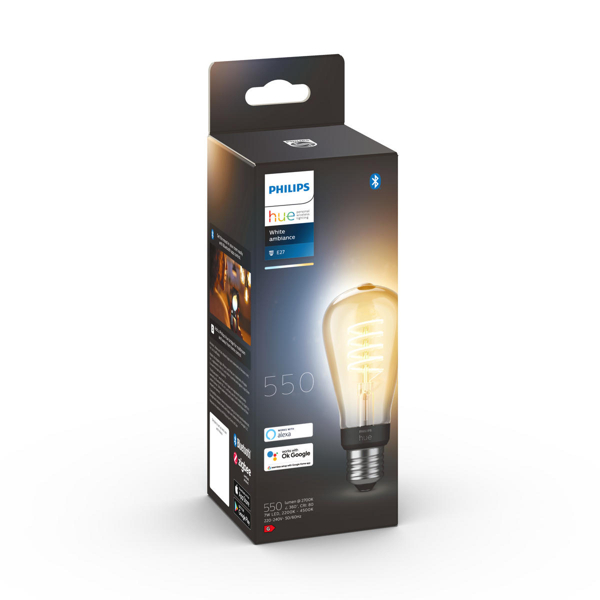 LED-LEUCHTMITTEL   E27 7 W 550 lm  - Weiß, Basics, Kunststoff (6/13,5cm) - Philips HUE