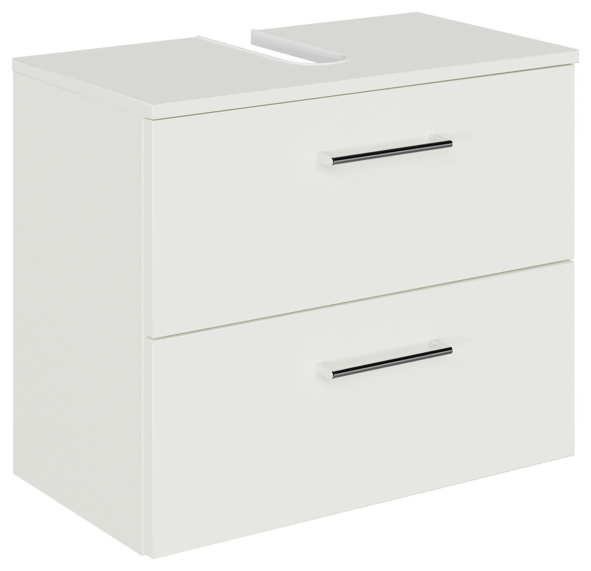 WASCHBECKENUNTERSCHRANK 60/49,8/33,3 cm  - Chromfarben/Weiß, KONVENTIONELL, Holzwerkstoff/Metall (60/49,8/33,3cm) - Sadena