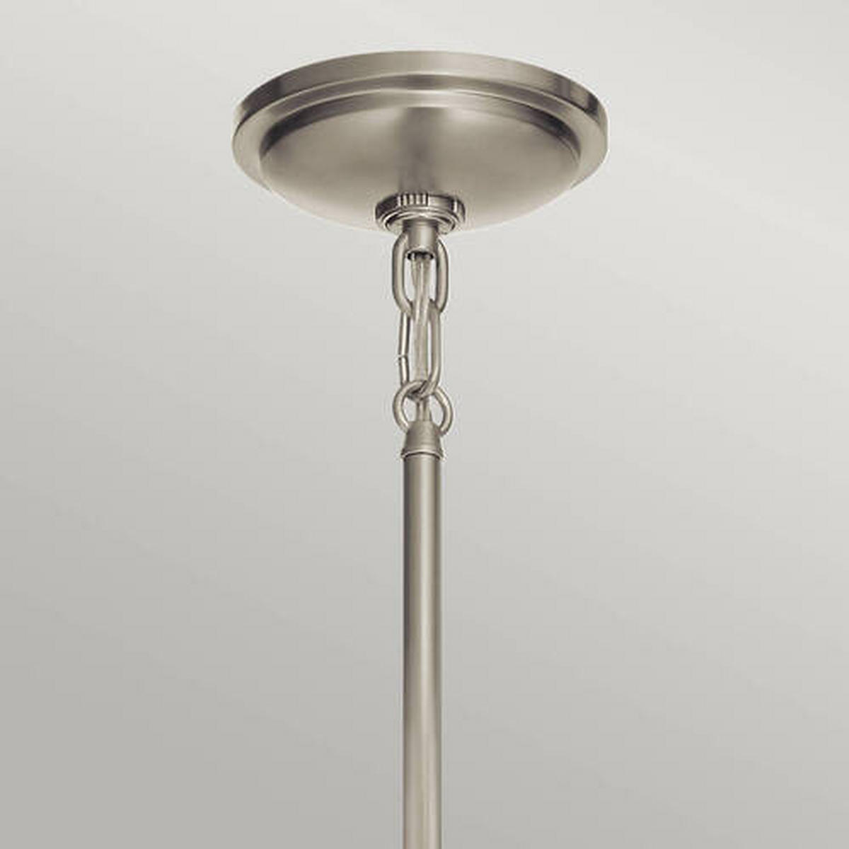 HÄNGELEUCHTE 20.4/44.5 cm    - Weiss/Nickelfarben, Design, Glas/Metall (20.4/44.5cm) - Elstead Lighting