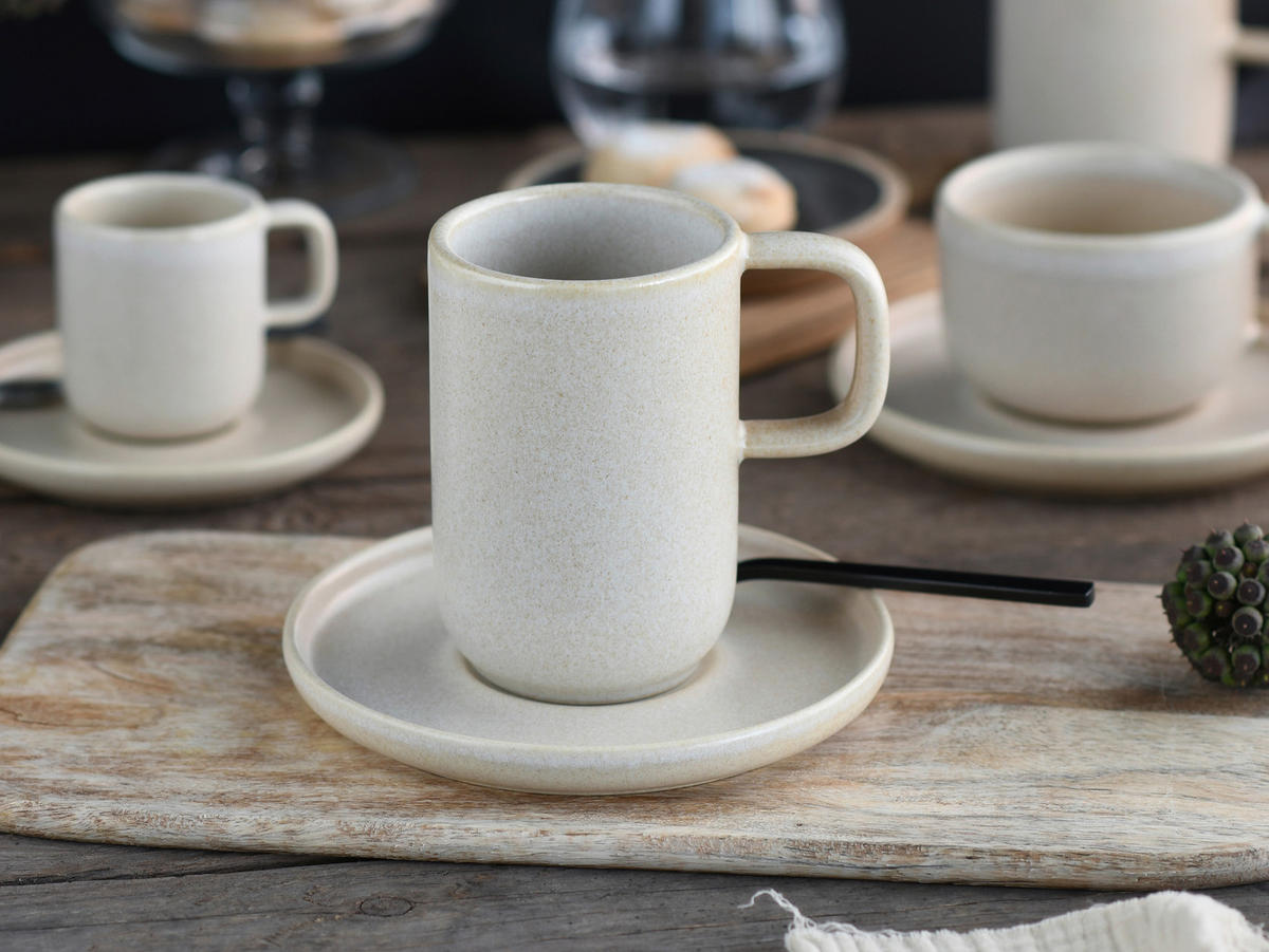 SET VELIKIH ŠALICA ZA KAVU     Uno Offwhite   - bijela, Trend, keramika (300ml) - Creatable