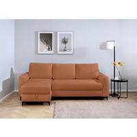 ECKSOFA Moli Rostfarben  - Rostfarben/Schwarz, Design, Textil/Metall (236/148cm) - MID.YOU