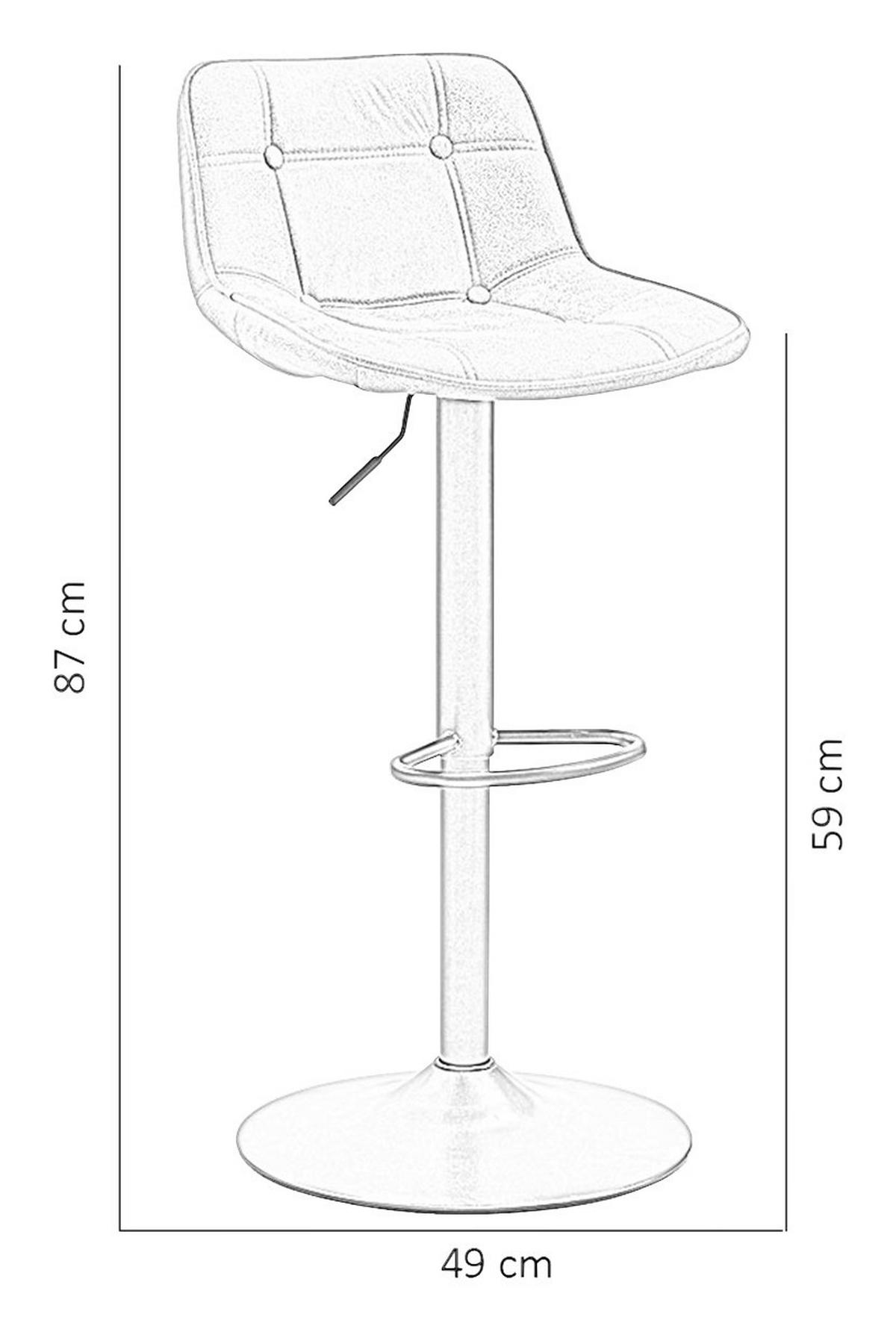BARHOCKER-SET Mikrofaser Anthrazit gastro- und objekttauglich  - Anthrazit/Schwarz, LIFESTYLE, Textil/Metall (49/87/43cm) - MID.YOU