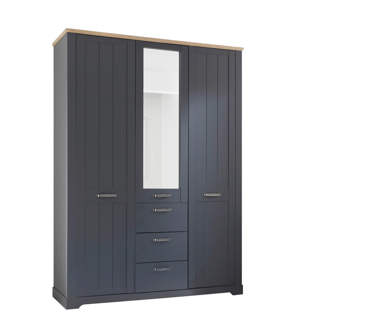 DULAP CU UȘI ROTATIVE grafit, stejar Artisan  - culoare nichel/grafit, Basics, metal/material pe bază de lemn (166/226/60cm) - Landscape