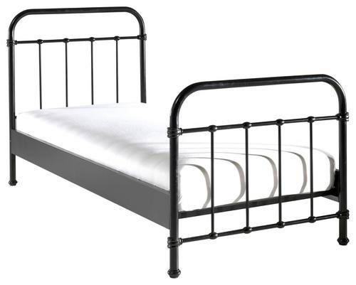 KINDER-/JUNIORBETT 90/200 cm  in Schwarz  - Schwarz, ROMANTIK / LANDHAUS, Metall (90/200cm) - MID.YOU
