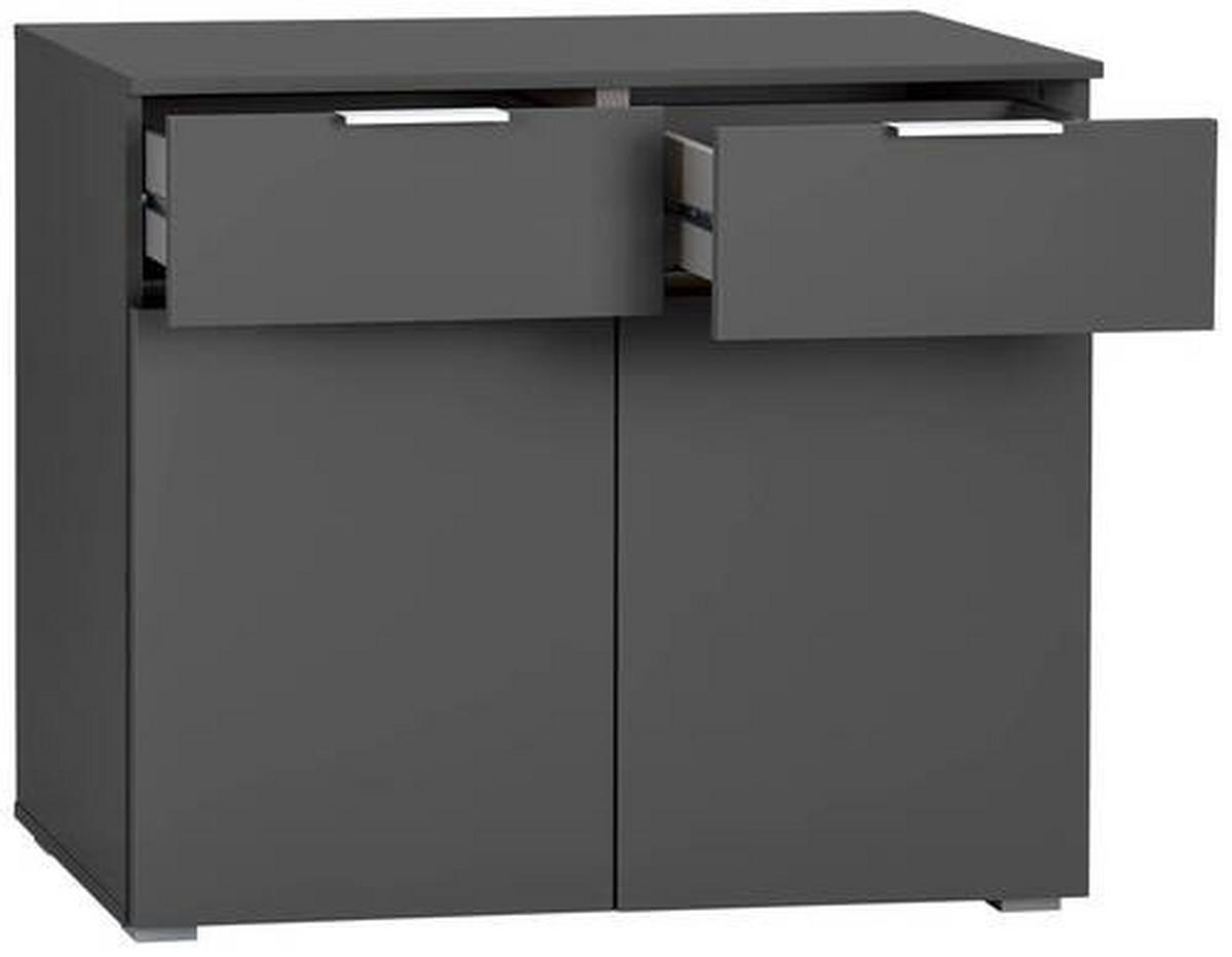 KOMÓD 93/81/42 cm  - alumínium színű/szürke, Modern, faalapú anyag (93/81/42cm) - Rauch Möbel