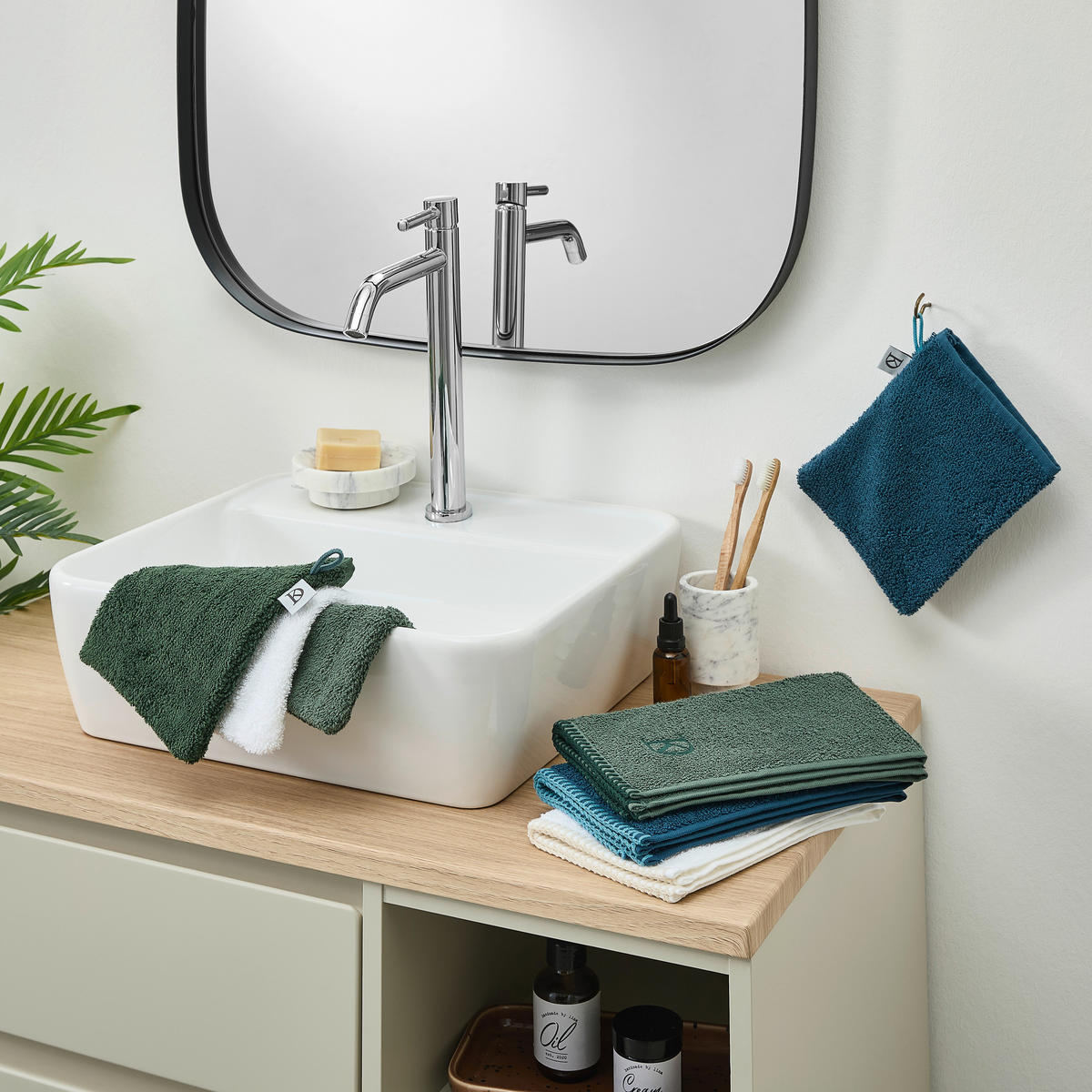 GÄSTETUCHSET BOLANO Weiß 4-teilig 30/50 cm  - Weiß, KONVENTIONELL, Textil (30/50cm) - Dieter Knoll