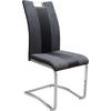 SCHWINGSTUHL  in Stahl Lederlook, Mikrofaser  - Chromfarben/Grau, Design, Textil/Metall (42,50/99,50/56cm) - Carryhome