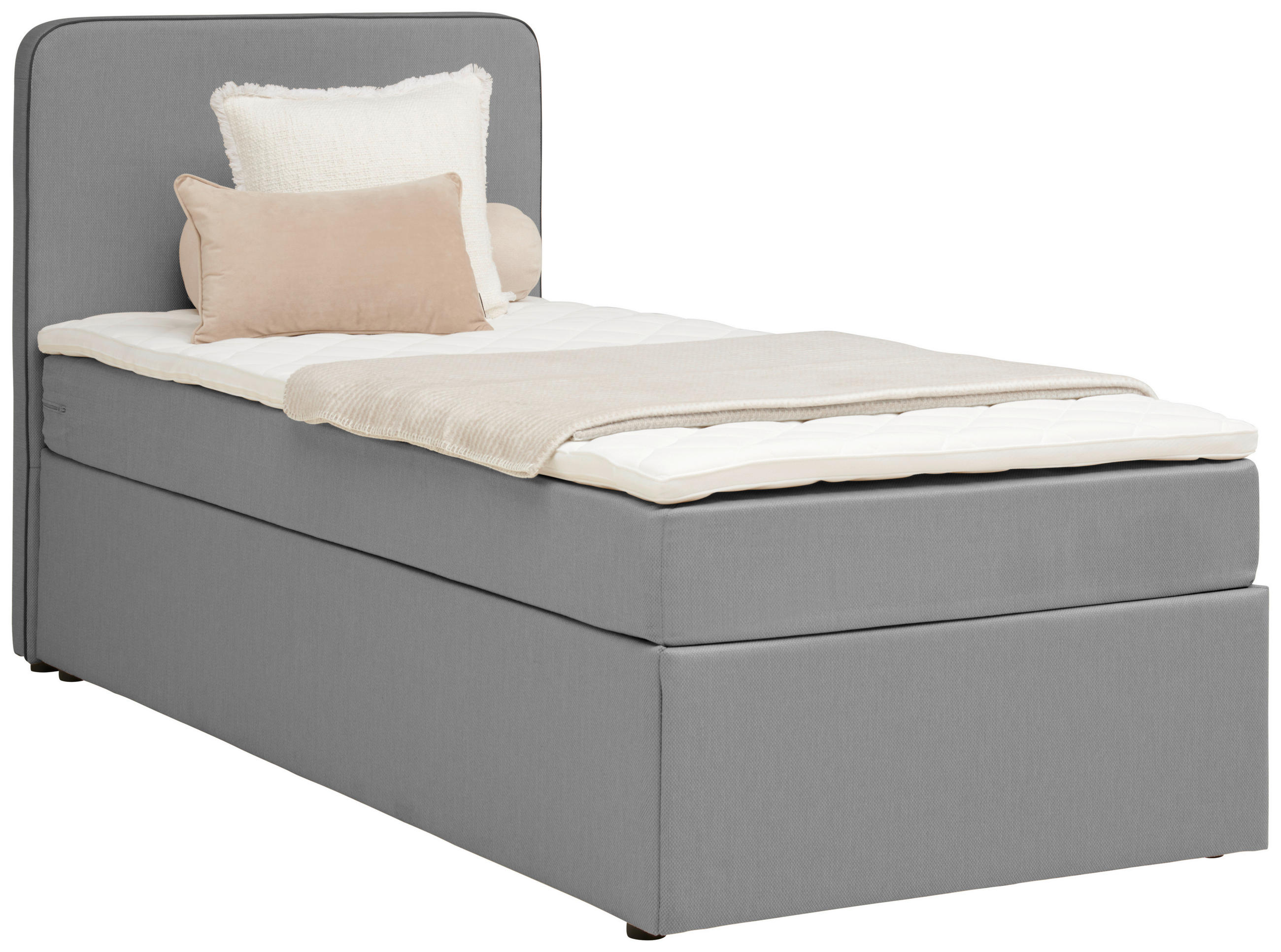 BOXBETT 90/200 cm  in Hellgrau  - Hellgrau, KONVENTIONELL, Holz/Textil (90/200cm) - P & B