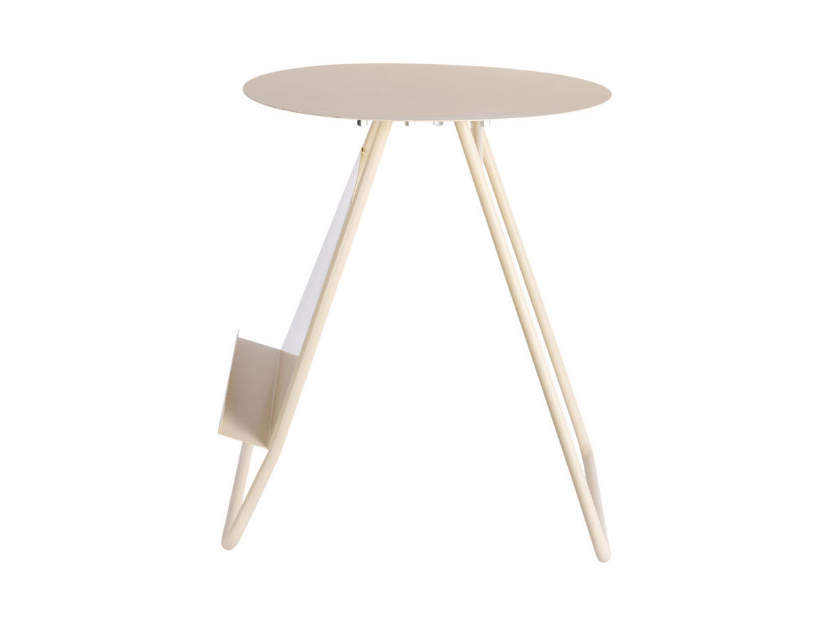 BEISTELLTISCH 40/40/48 cm esencia Weiß rund  - Weiß, Basics, Metall (40/40/48cm) - Leitmotiv