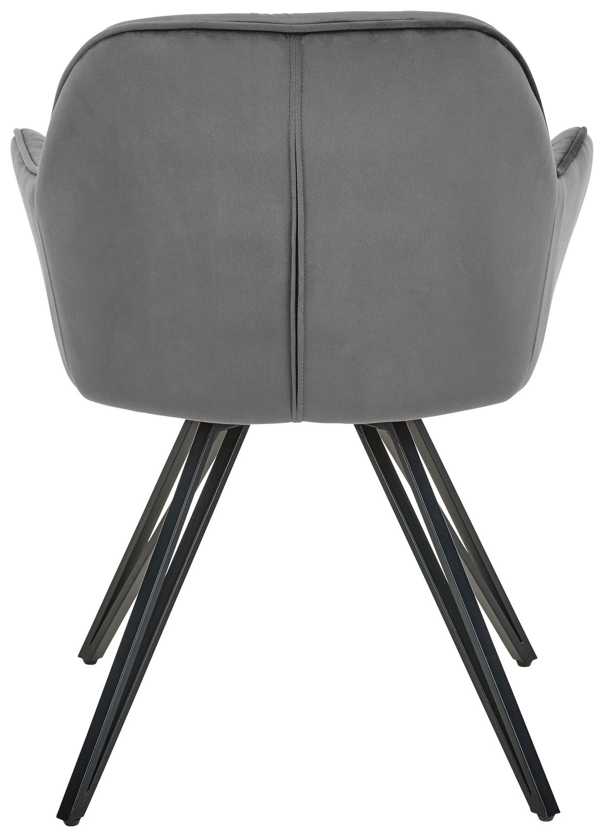 ARMLEHNSTUHL  in Eisen Samt  - Dunkelgrau/Schwarz, LIFESTYLE, Holz/Textil (61/82/62cm) - Livetastic
