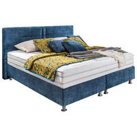 BOXSPRINGBETT 180/200 cm  in Petrol  - Petrol/Schwarz, Design, Textil/Metall (180/200cm) - Beldomo - Sleep