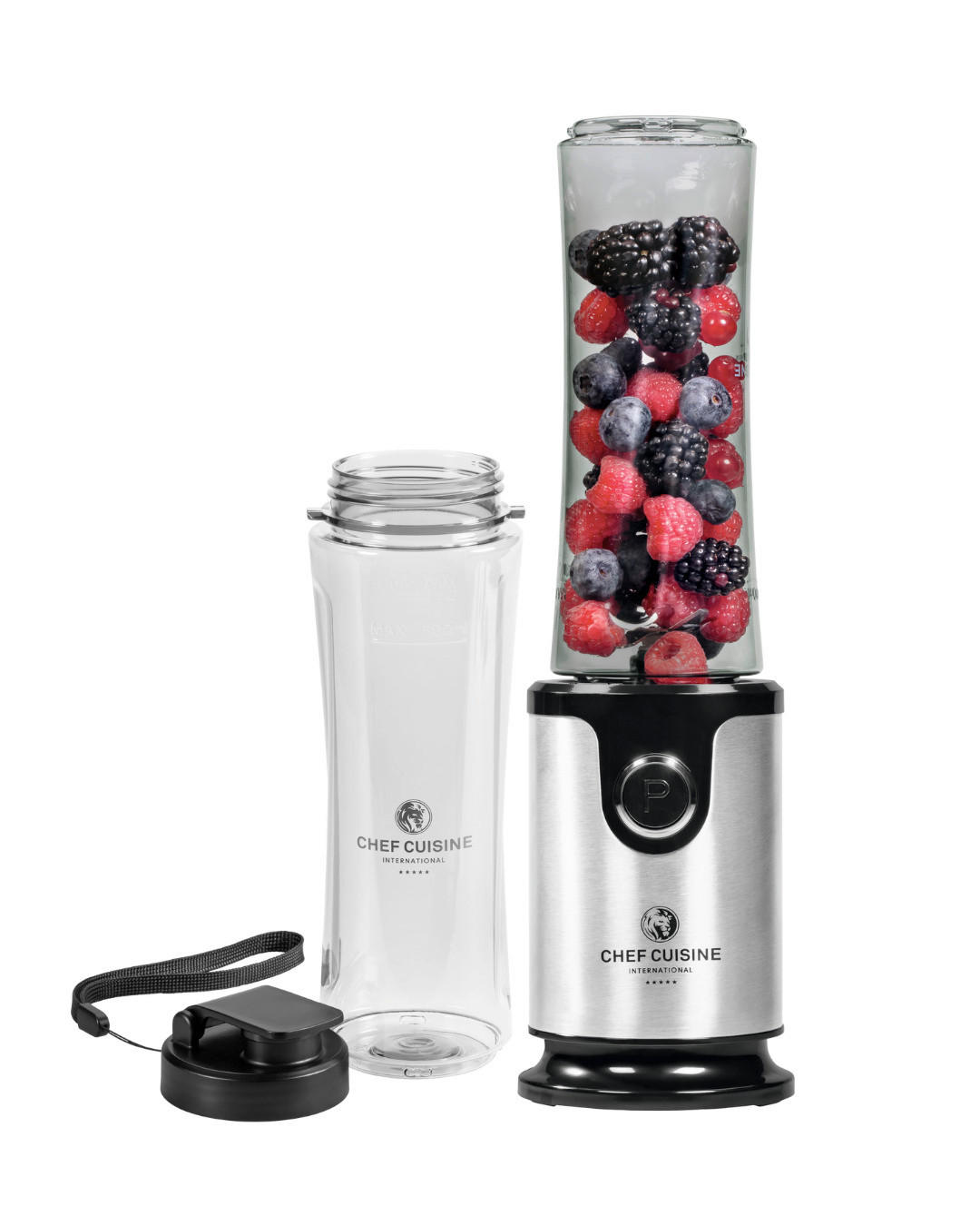 SMOOTHIE MAKER  - Edelstahlfarben/Schwarz, Basics, Kunststoff/Metall - CHEF CUISINE