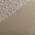 ARMLEHNSTUHL  automatische Rückholfunktion, Sitzfläche 360° drehbar Webstoff Echtleder  - Beige/Schwarz, Design, Leder/Textil (63,5/82.5/63cm) - Novel