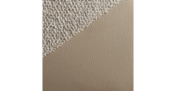 ARMLEHNSTUHL  automatische Rückholfunktion, Sitzfläche 360° drehbar Webstoff Echtleder  - Beige/Schwarz, Design, Leder/Textil (63,5/82.5/63cm) - Novel