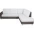 Ecksofa Dunkelbraun, Hellgrau Webstoff - Dunkelbraun/Hellgrau, KONVENTIONELL, Textil/Metall (245/200cm) - Xora Ecksofa Dunkelbraun, Hellgrau Webstoff - Dunkelbraun/Hellgrau, KONVENTIONELL, Textil/Metall (245/200cm) - Xora
