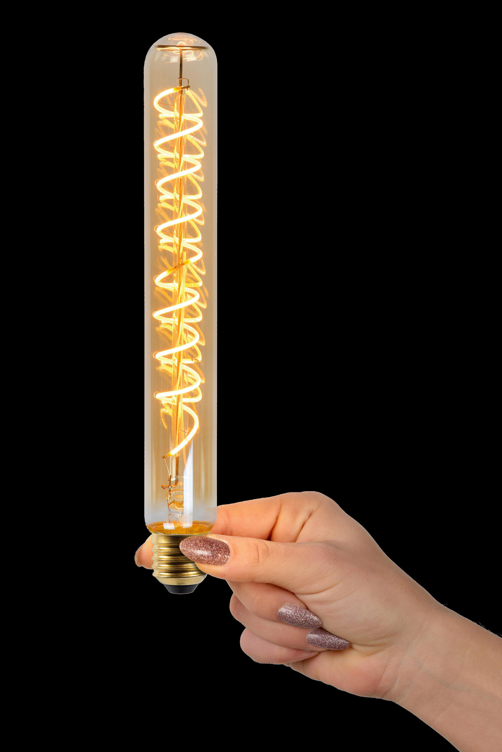LED-LEUCHTMITTEL   E27 380 lm  - Bernsteinfarben, Basics, Glas (3.2/25cm) - Lucide