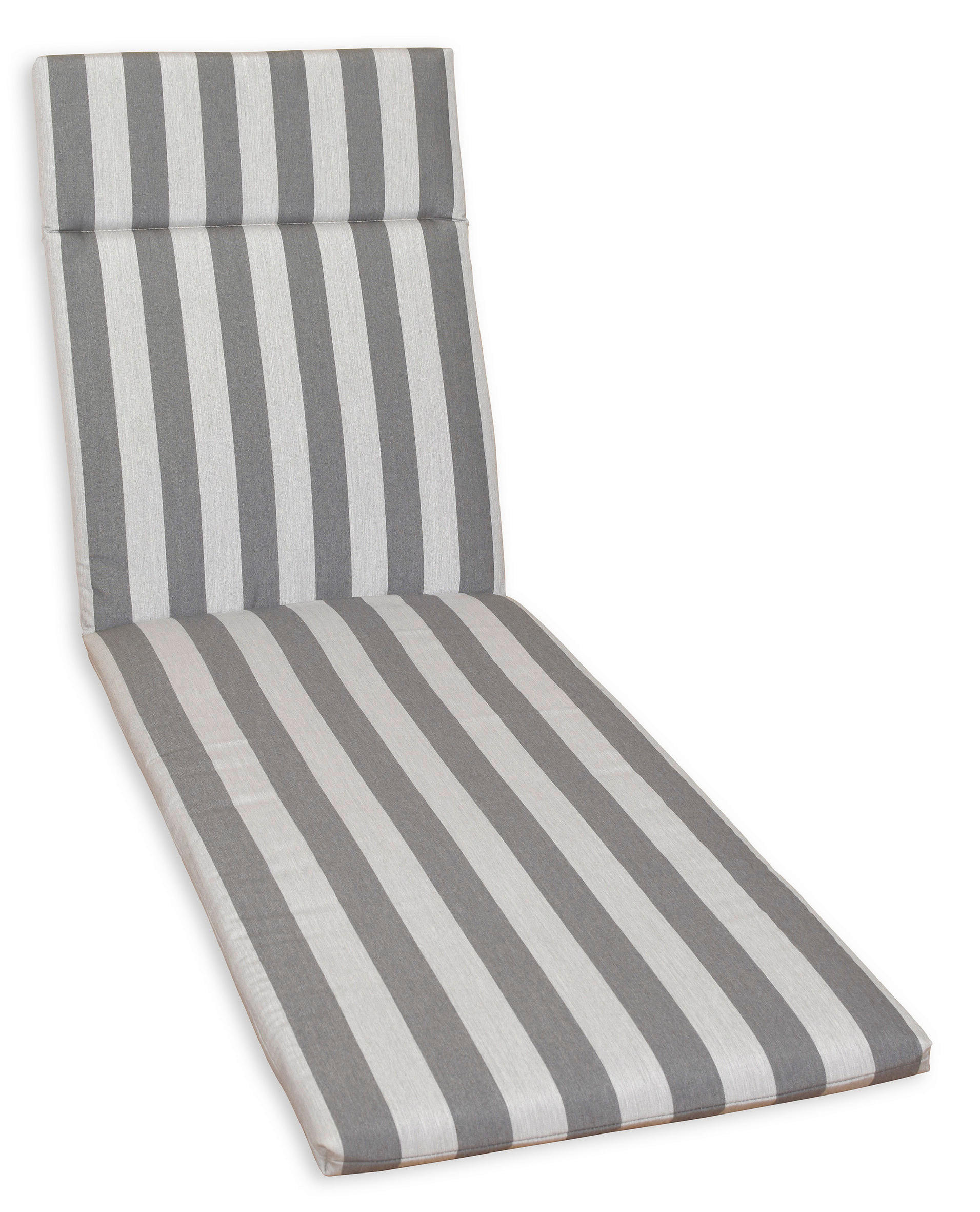 LIEGENAUFLAGE Streifen  - Anthrazit/Hellgrau, Basics, Textil (60/4/200cm)