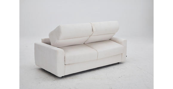 SCHLAFSOFA Creme  - Creme/Schwarz, Design, Holz/Kunststoff (200/89/97cm) - Novel