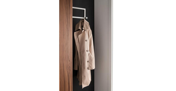 GARDEROBE  in 240/198/29 cm  - Graubraun/Nussbaumfarben, Design, Holzwerkstoff (240/198/29cm) - Moderano