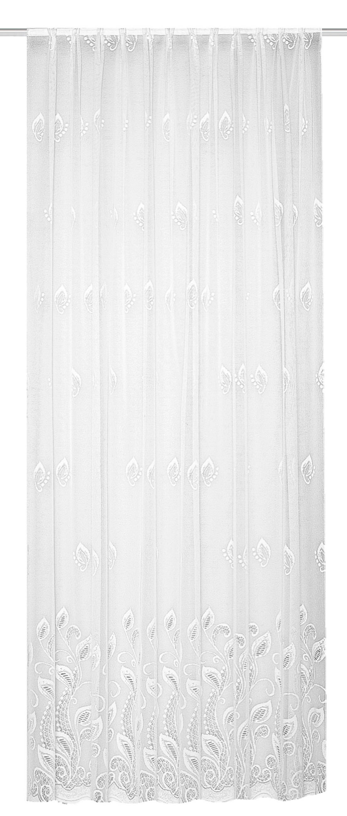 FERTIGSTORE  halbtransparent  500/145 cm   - Weiß, KONVENTIONELL, Textil (500/145cm)