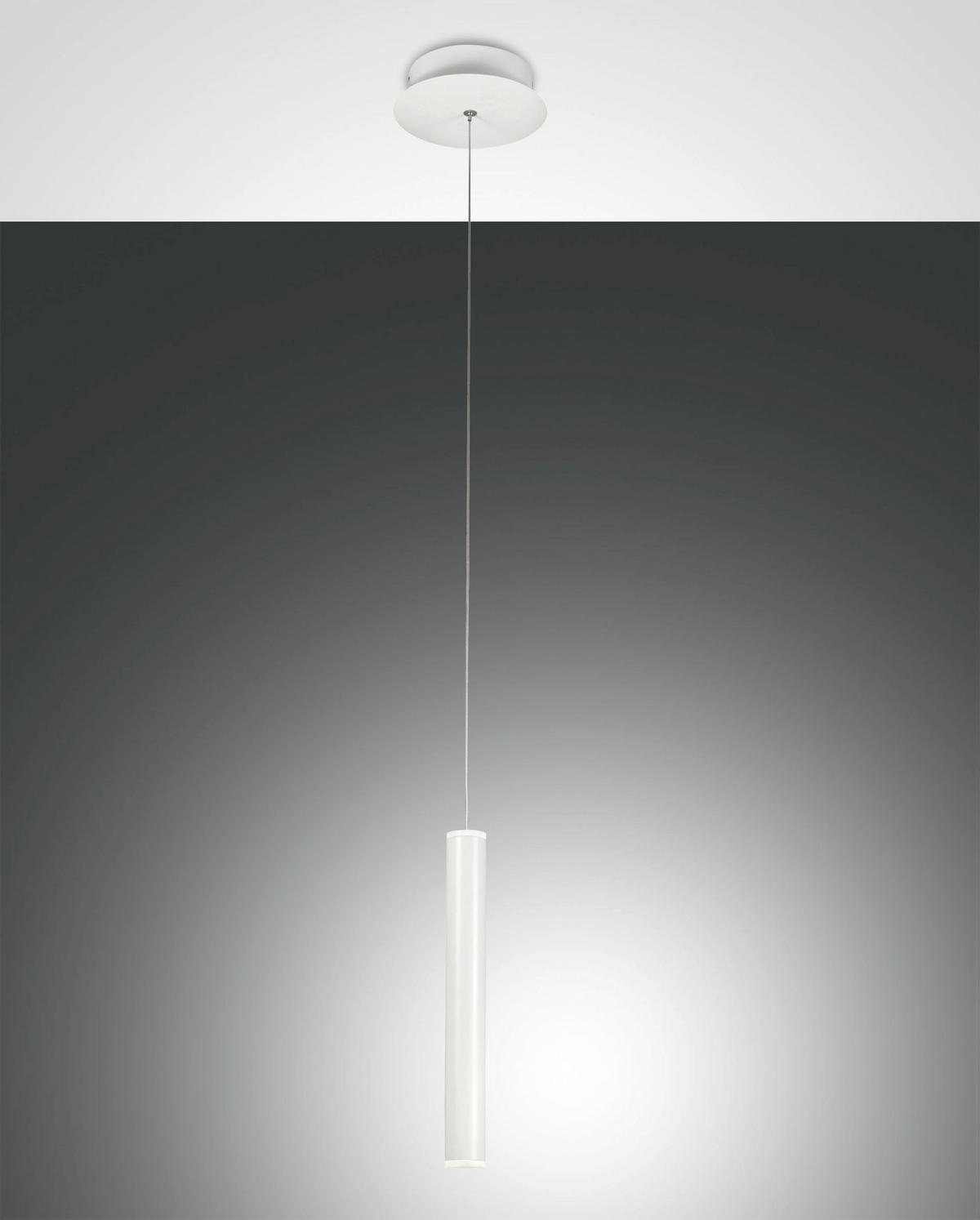 LED-PENDELLEUCHTE Prado 3,7/200 cm   - Weiß, Basics, Metall (3,7/200cm) - Fabas Luce