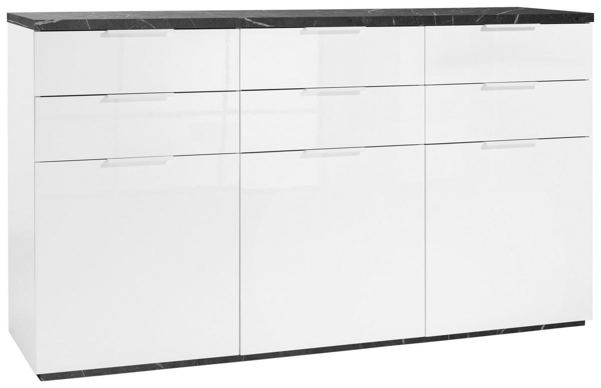 SIDEBOARD 180/102/50 cm  - vit/antracit, Modern, trämaterial (180/102/50cm) - Hom`in