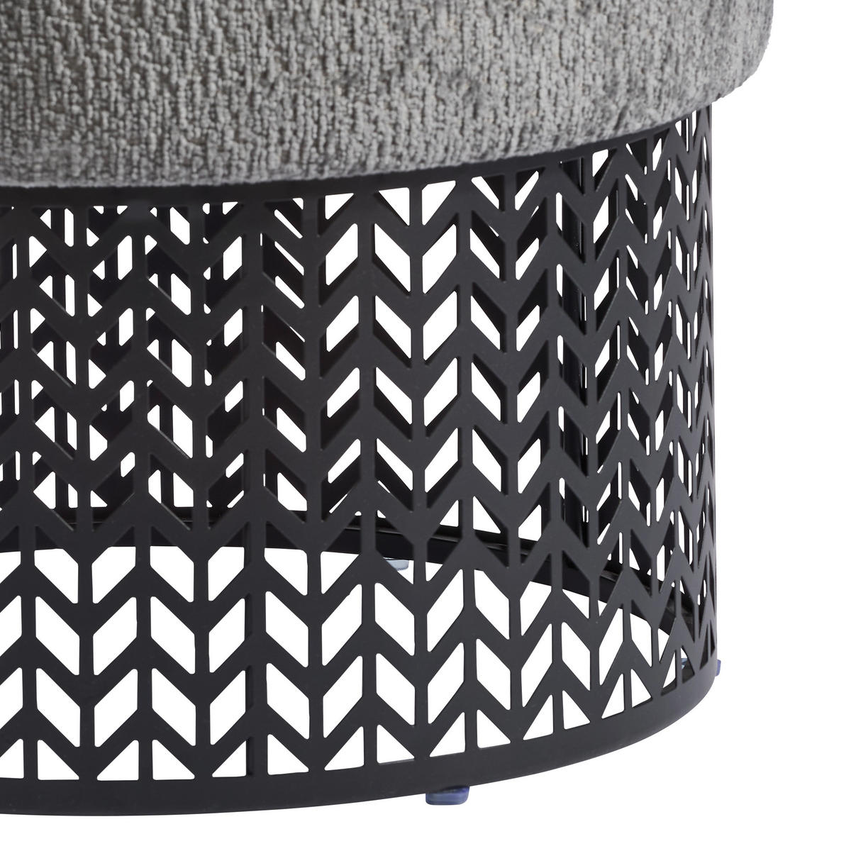 TABURET, kov, textil, kompozitní dřevo, 40/44/40 cm - šedá, Design, kov/kompozitní dřevo (40/44/40cm) - MID.YOU
