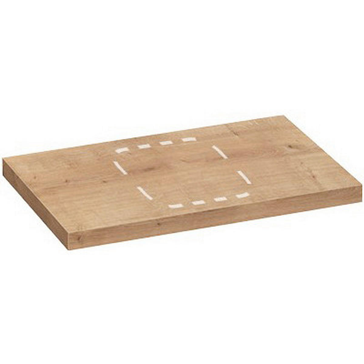 WASCHTISCH-ABDECKPLATTE 50,5/3,8/80,4 cm  - Eichefarben, Trend, Holzwerkstoff (50,5/3,8/80,4cm) - Voleo