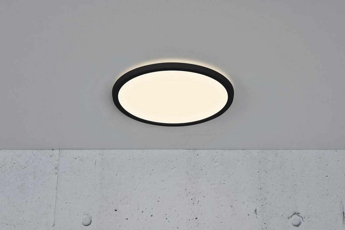 DECKENLEUCHTE 24,4/2,3 cm   - Schwarz, KONVENTIONELL, Kunststoff (24,4/2,3cm) - Nordlux