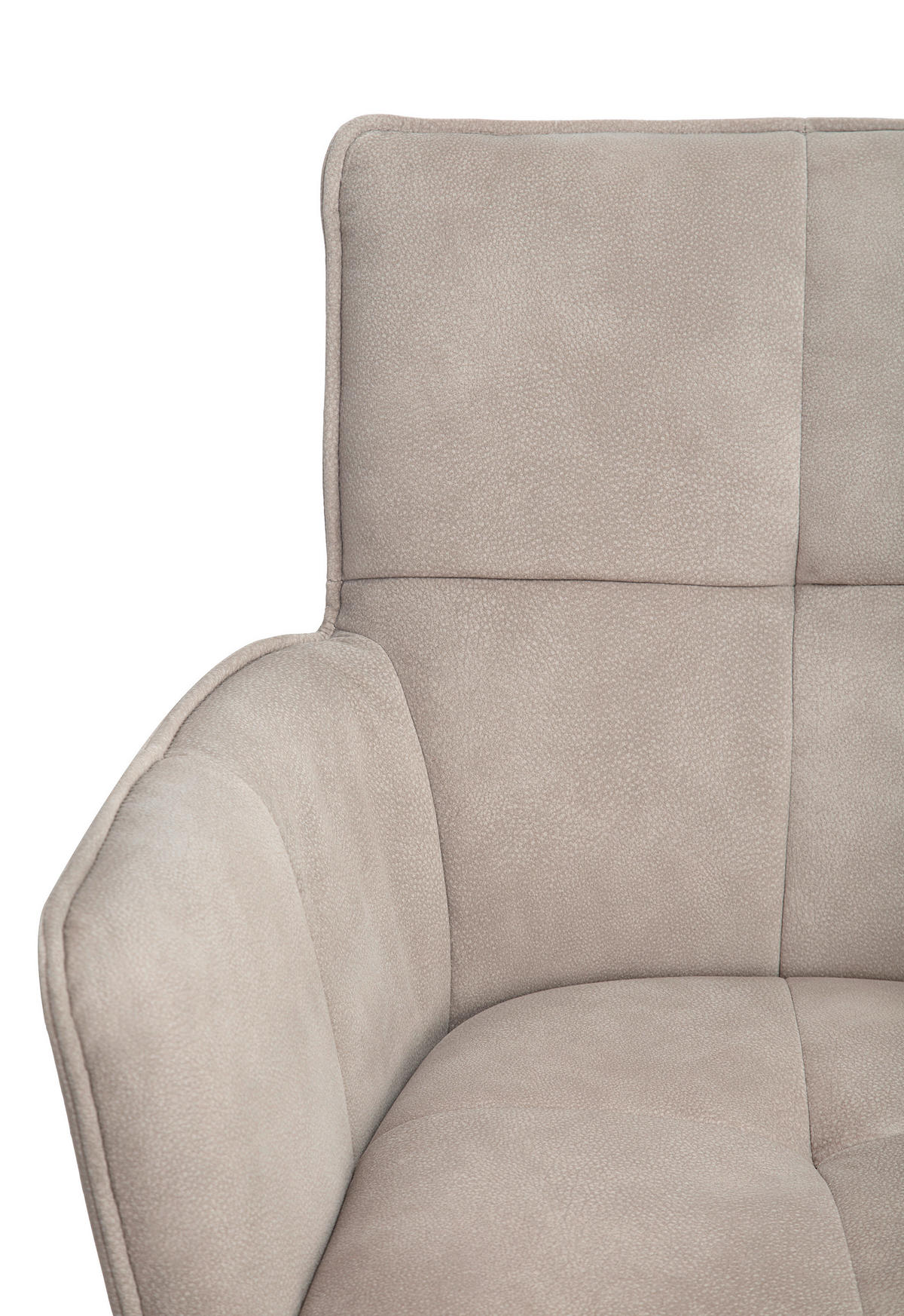 ARMLEHNSTUHL  Sitzfläche 360° drehbar, inklusive Armlehnen, automatische Rückholfunktion Webstoff  Beige  - Beige/Schwarz, Design, Textil/Metall (63/88,5/64cm) - Novel