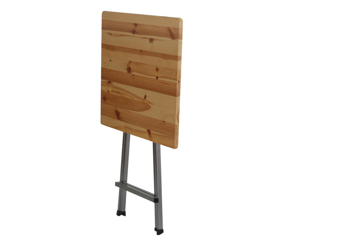 STEHTISCH Kiefer Grau, Naturfarben  - Naturfarben/Grau, MODERN, Holz/Metall (80/120/118cm) - Gardenson