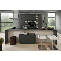 EINBAUKÜCHE METAL  - Grau, Design, Holzwerkstoff - Nolte Küchen