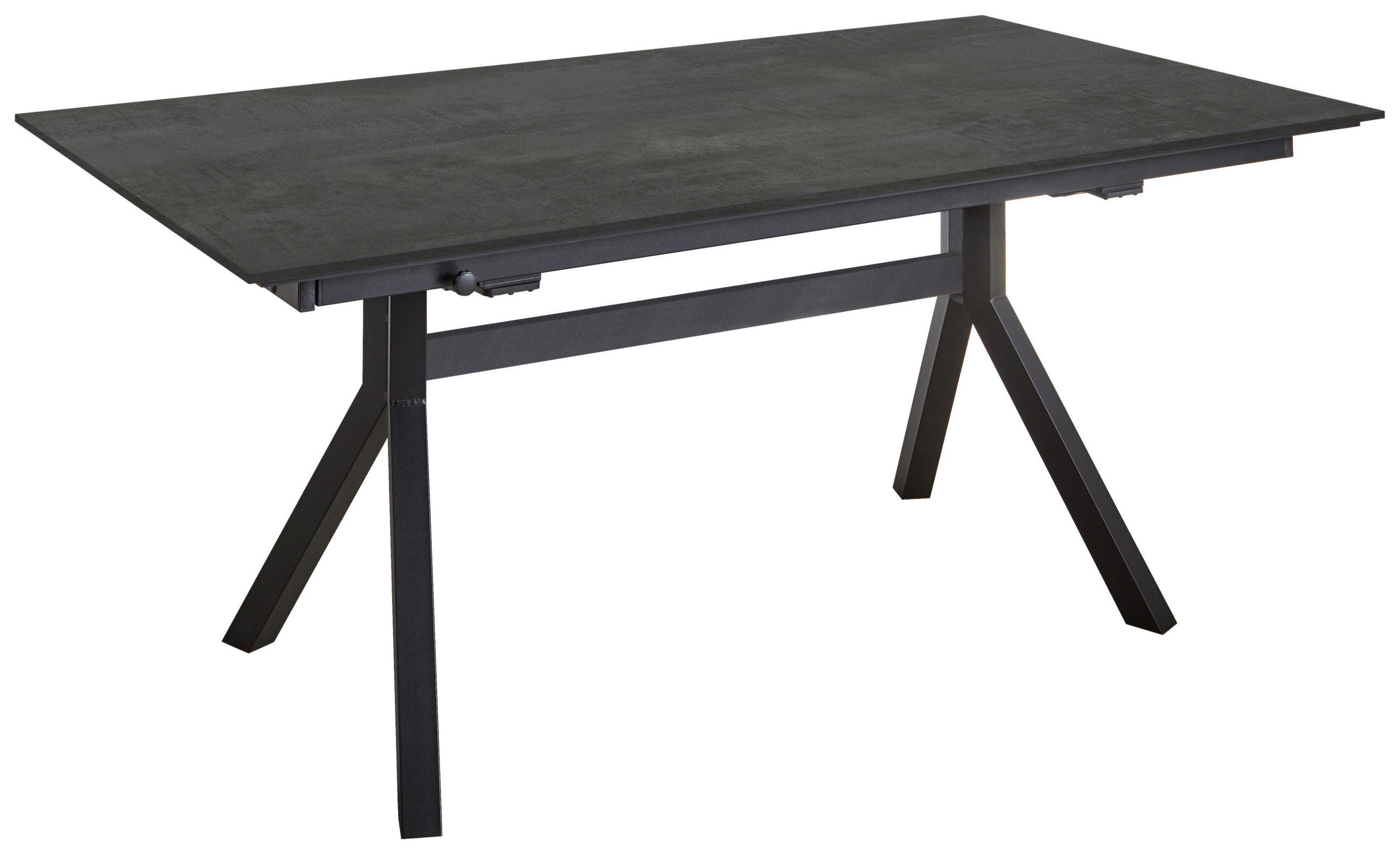 ESSTISCH Schwarz rechteckig  ausziehbar, in verschiedenen Größen erhältlich, in verschiedenen Holzdekoren erhältlich  - Schwarz, Basics, Holzwerkstoff/Metall (180-280/95/76cm) - Celina Home