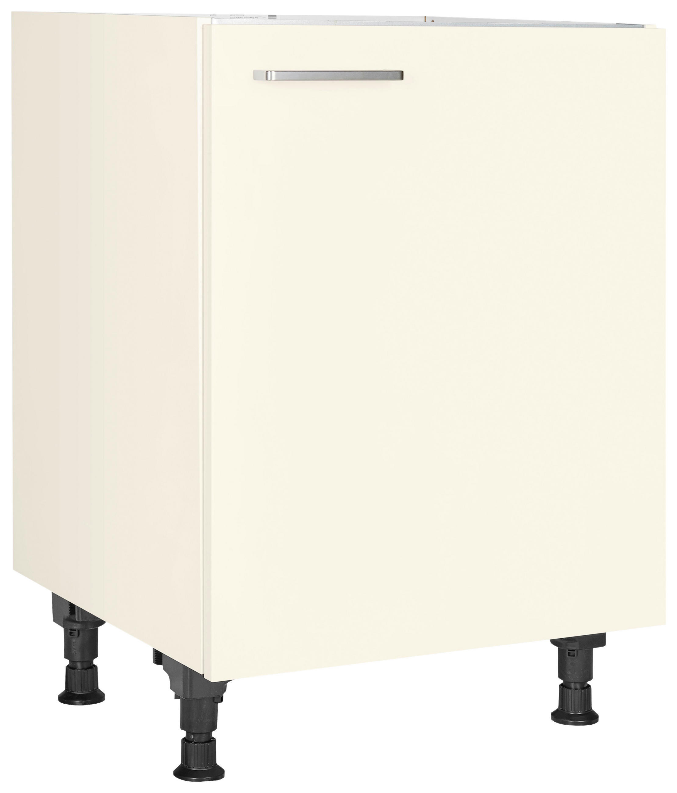 SPÜLENUNTERSCHRANK 60/87/56 cm  in Magnolie  - Edelstahlfarben/Magnolie, MODERN, Holzwerkstoff/Metall (60/87/56cm) - Nobilia