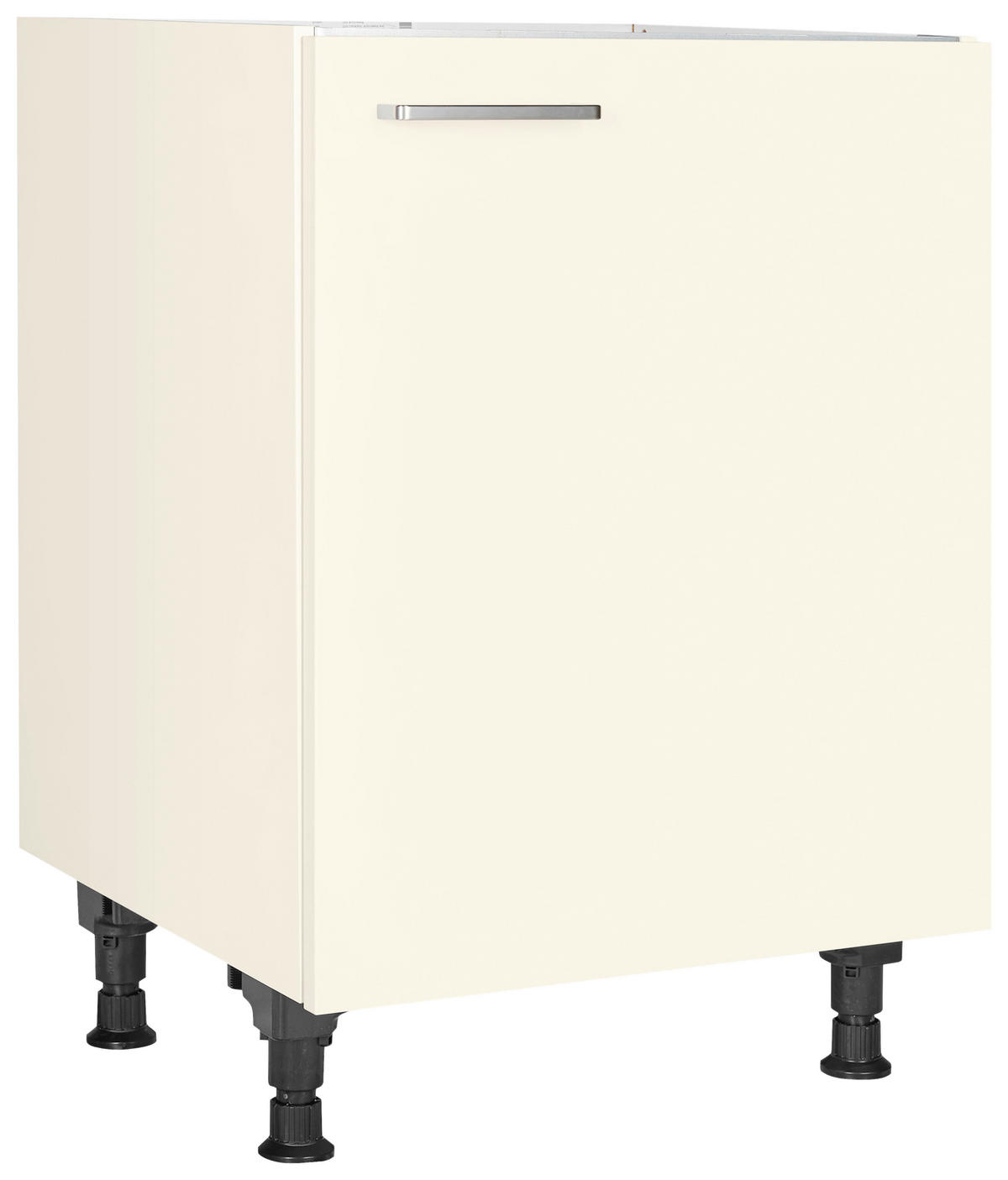 SPÜLENUNTERSCHRANK 60/87/56 cm  in Magnolie  - Edelstahlfarben/Magnolie, MODERN, Holzwerkstoff/Metall (60/87/56cm) - Nobilia