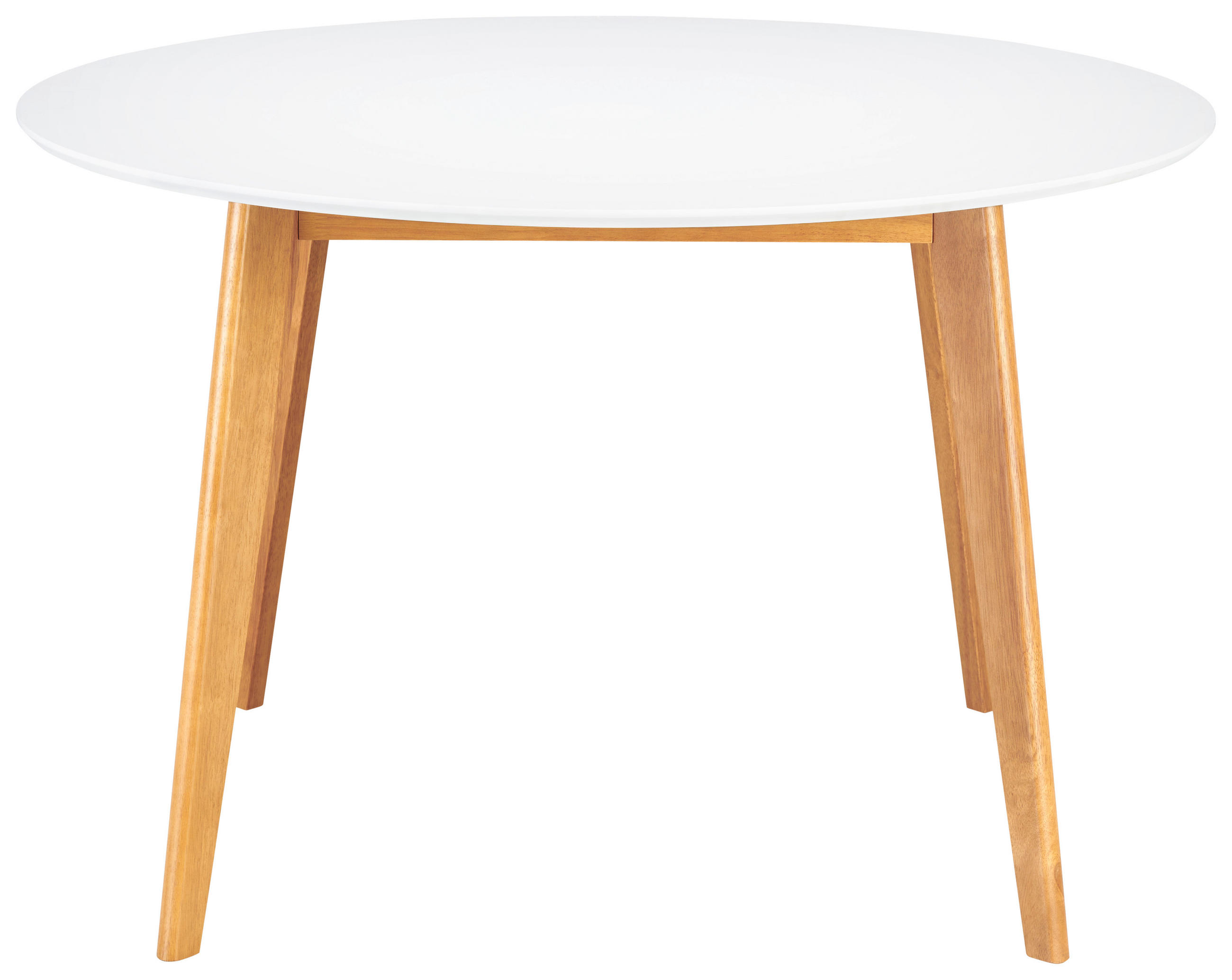 Livetastic JEDÁLENSKÝ STÔL, kaučukové drevo, biela, 120/120/76 cm