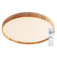 STROPNÍ LED SVÍTIDLO, 39/39/6 cm - barvy dubu, Basics, kov/plast (39/39/6cm)