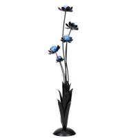 DEKORAČNÝ KVET - modrá/čierna, Basics, kov/sklo (46/164/36cm) - Ambia Home