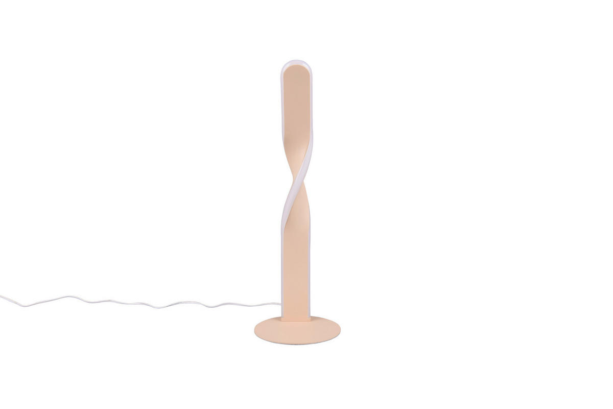 LED-TISCHLEUCHTE - Sandfarben/Weiss, Design, Kunststoff/Metall (13/40,5cm)