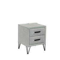 Noptieră, 45/57/50 cm, verde mentă - verde mentă/negru, Modern, metal/textil (45/57/50cm)