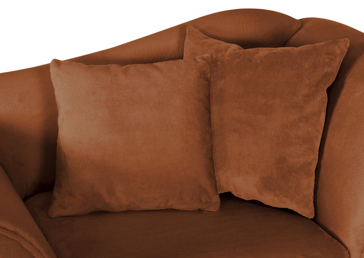 SESSEL Chenille Kupferfarben    - Schwarz/Kupferfarben, Design, Textil/Metall (138/83/85cm)