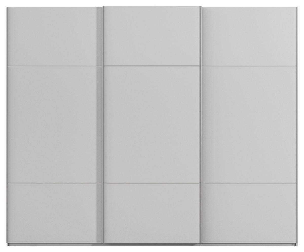 SCHWEBETÜRENSCHRANK 301/223/68 cm 3-türig Grau  - Alufarben/Grau, KONVENTIONELL, Holzwerkstoff/Metall (301/223/68cm) - Novel
