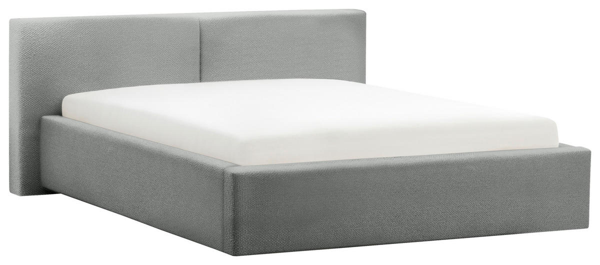 POLSTERBETT 140/200 cm  Grau  - Grau, Basics, Holz/Textil (140/200cm) - Boxxx