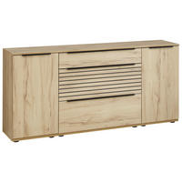 SIDEBOARD  in 180/85/40 cm  - Buchefarben/Schwarz, KONVENTIONELL, Holzwerkstoff/Kunststoff (180/85/40cm) - Venda