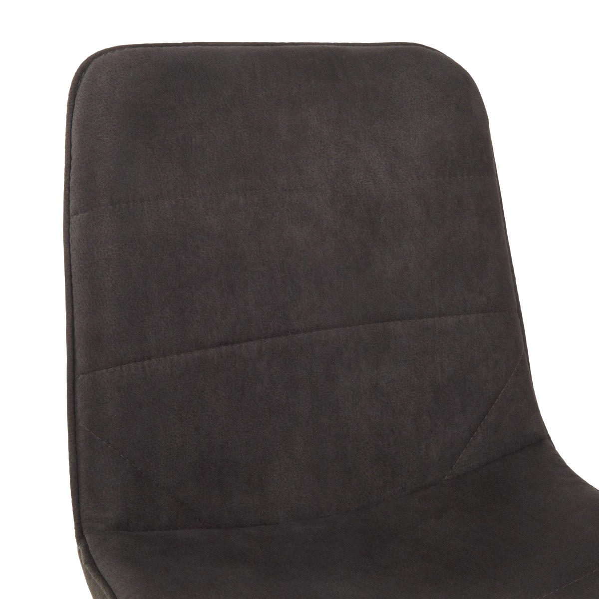 STUHL Webstoff Dunkelgrau  - Dunkelgrau/Schwarz, MODERN, Textil/Metall (47/84/52cm) - Livetastic