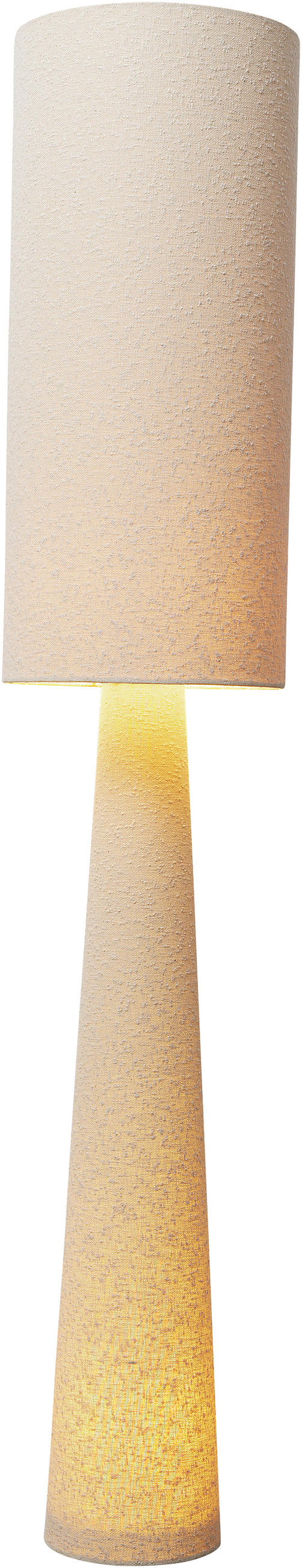 STEHLEUCHTE  35/190/35 cm   - Messingfarben/Creme, Design, Textil/Metall (35/190/35cm) - Kare-Design