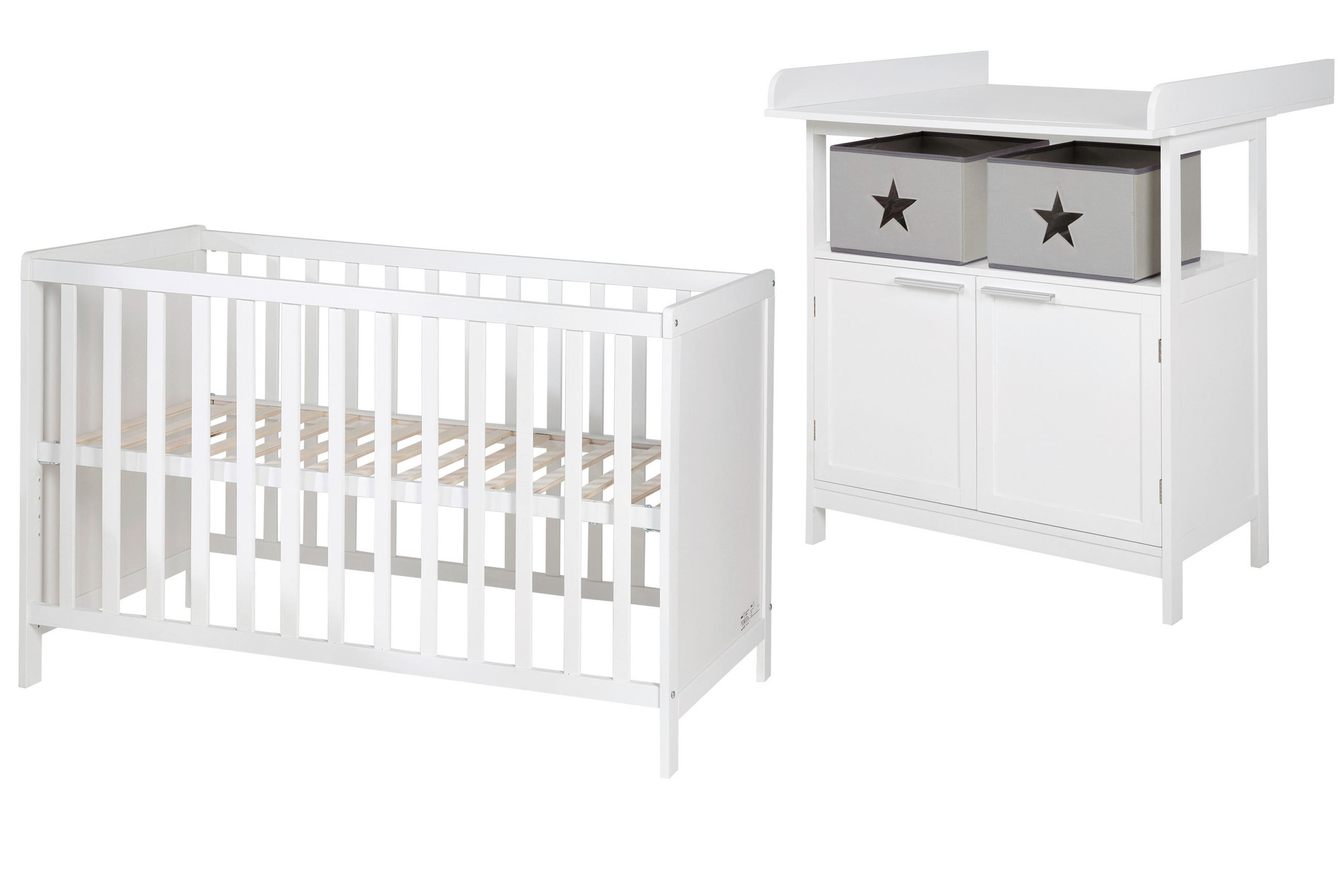 BABYZIMMERSET 2-tlg. roba Hamburg  - Weiß, Basics, Holzwerkstoff - Roba